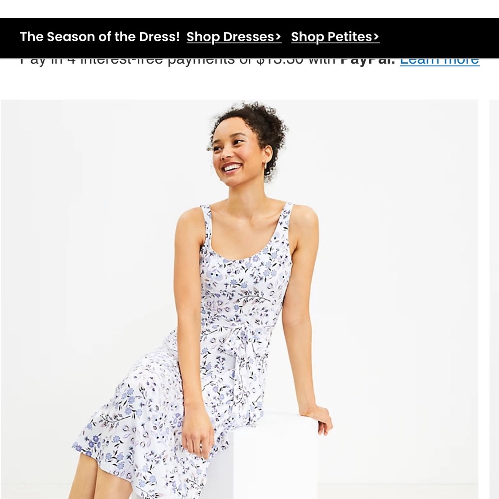 NWT Loft tank swing dress size L